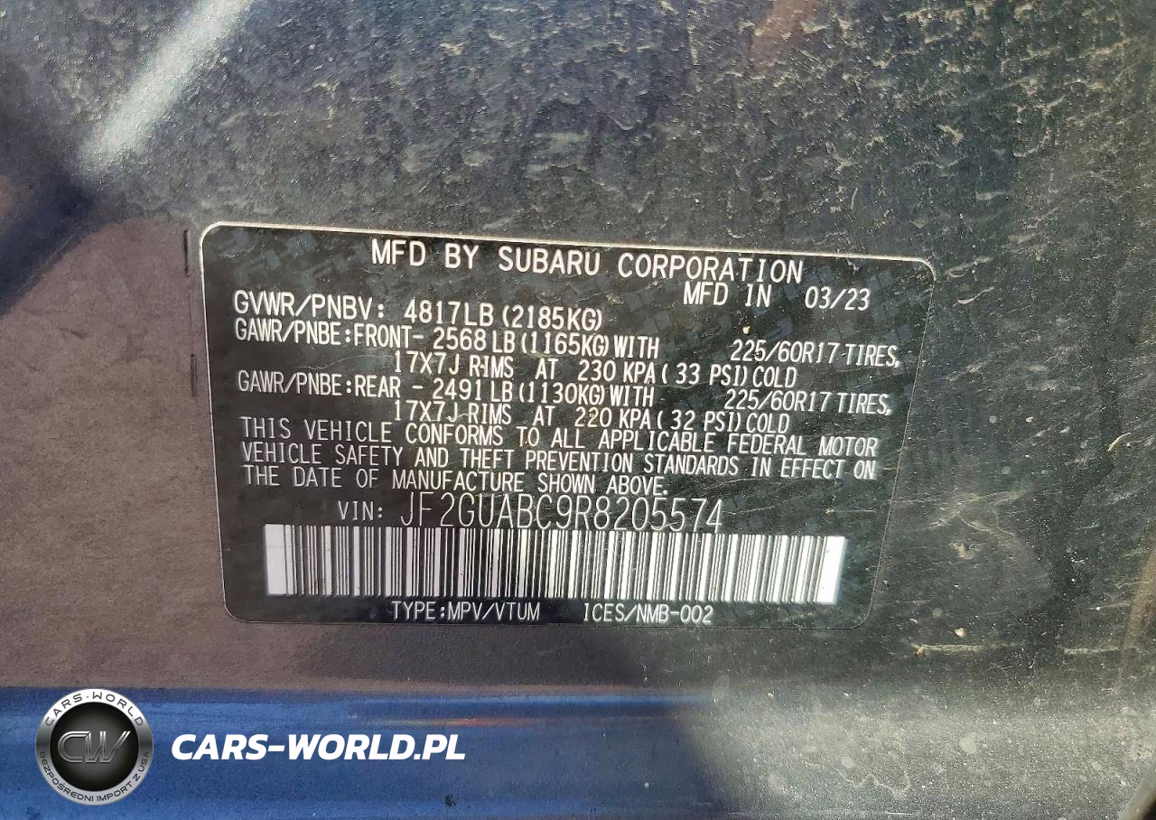 2024 Subaru Crosstrek VIN:JF2GUABC9R8205574 - 12