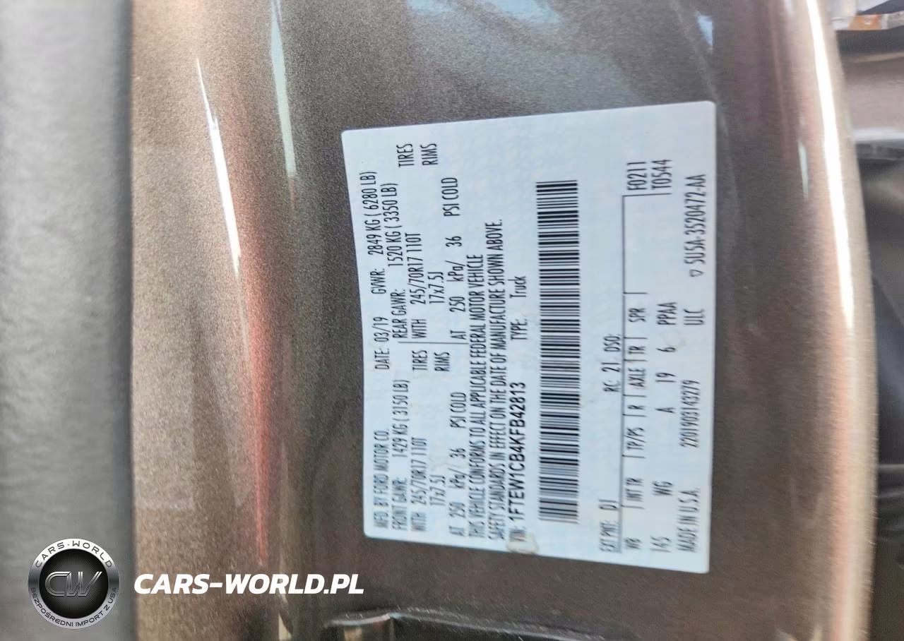 2019 Ford F150 Supercrew VIN:1FTEW1CB4KFB42813 - 12