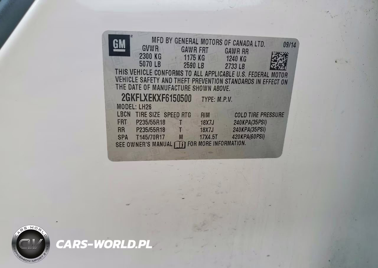 2015 GMC Terrain Slt VIN:2GKFLXEKXF6150500 - 13