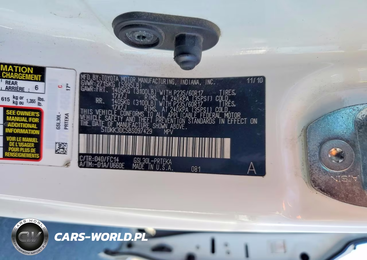 2011 Toyota Sienna Le VIN:5TDKK3DC5BS097429 - 13