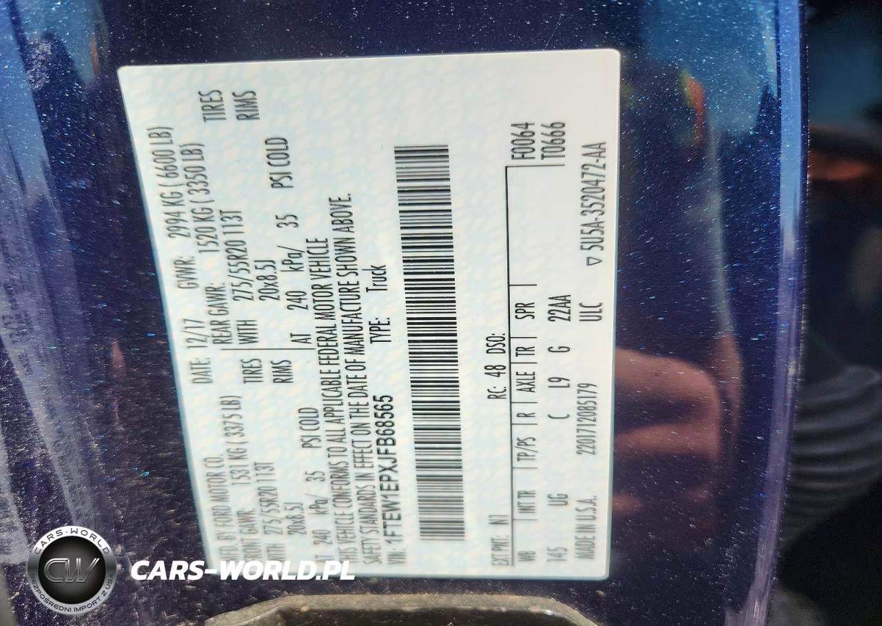 2018 Ford F150 Supercrew VIN:1FTEW1EPXJFB68565 - 13