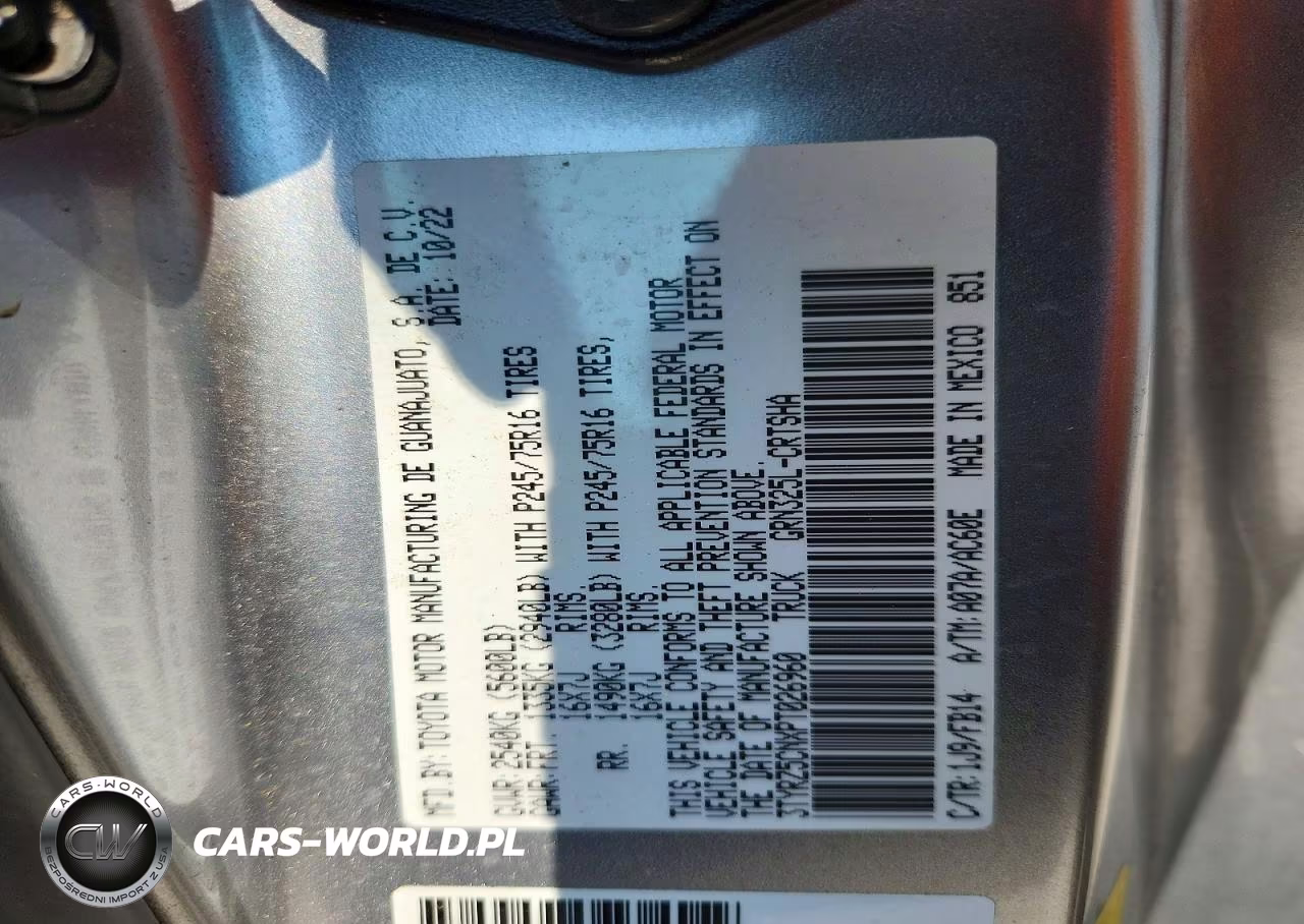 2023 Toyota Tacoma Sr V6 VIN:3TYRZ5CNXPT026960 - 12