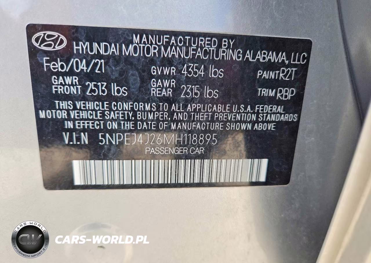2021 Hyundai Sonata Sel Plus VIN:5NPEJ4J26MH118895 - 13