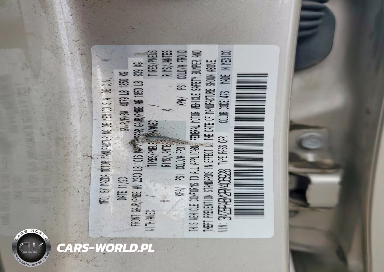 2024 Mazda 3 Select Sport VIN:3MZBPABM2RM406928 - 12