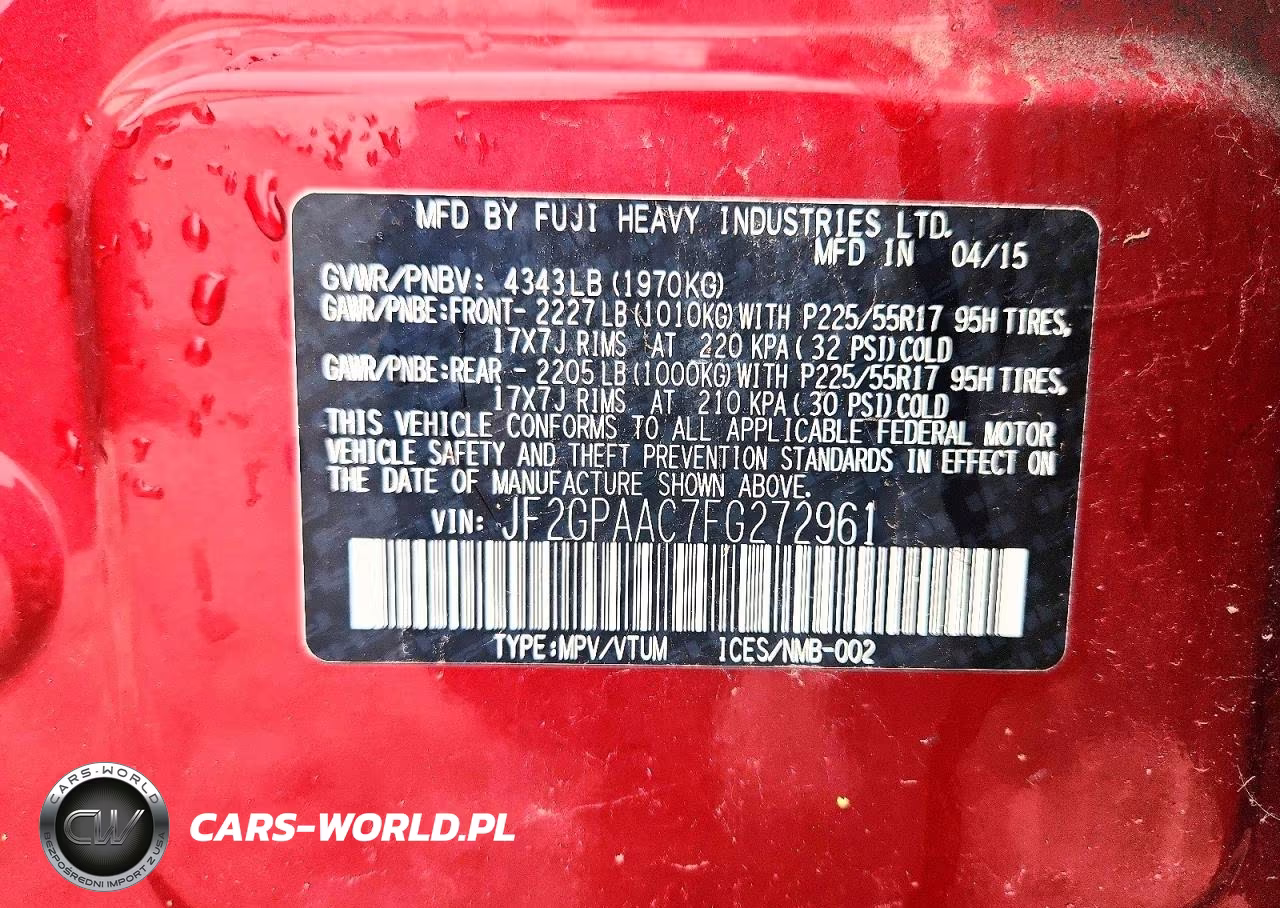 2015 Subaru Xv Crosstrek VIN:JF2GPAAC7FG272961 - 13