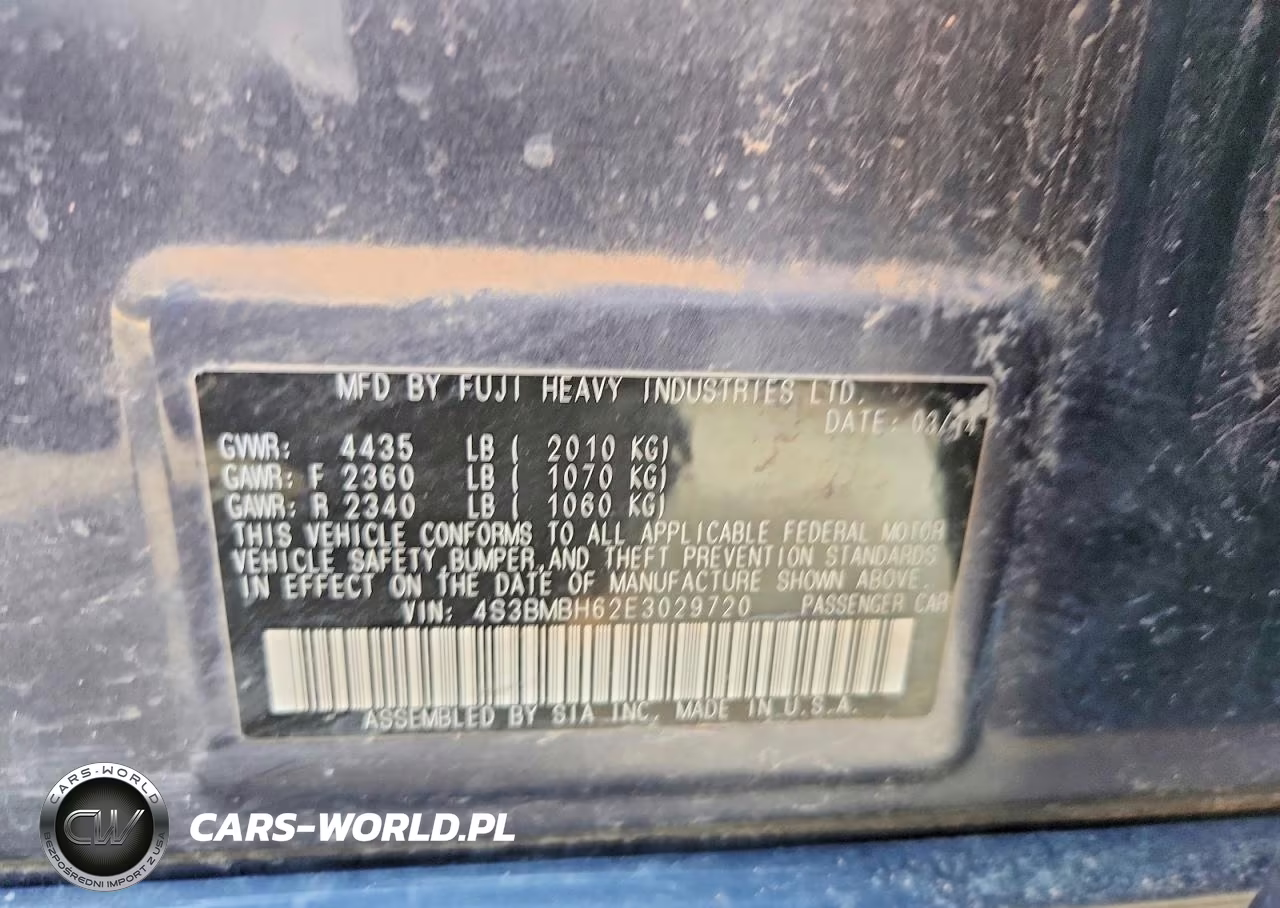 2014 Subaru Legacy 2.5I Sport VIN:4S3BMBH62E3029720 - 13