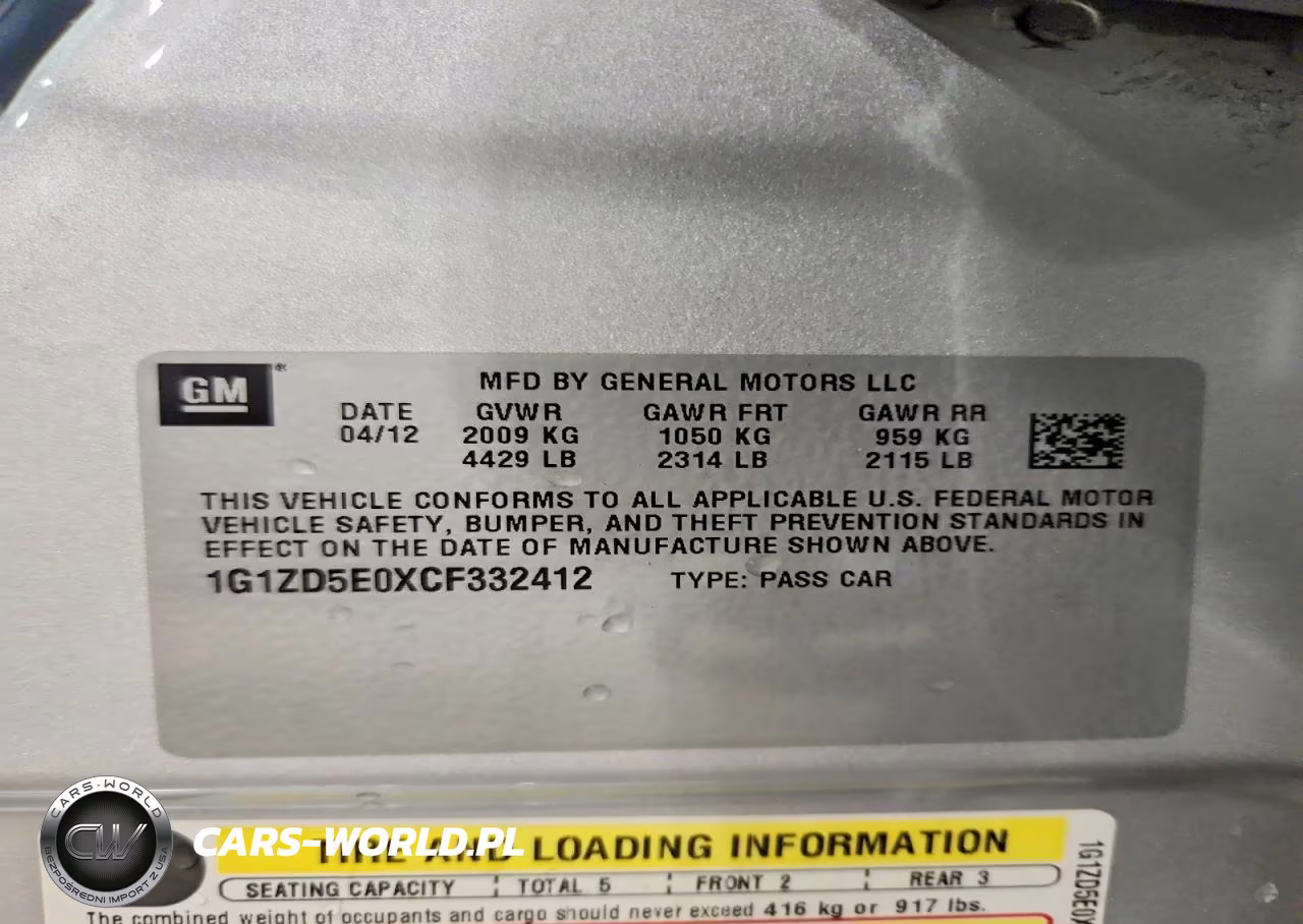 2012 Chevrolet Malibu 2Lt VIN:1G1ZD5E0XCF332412 - 12