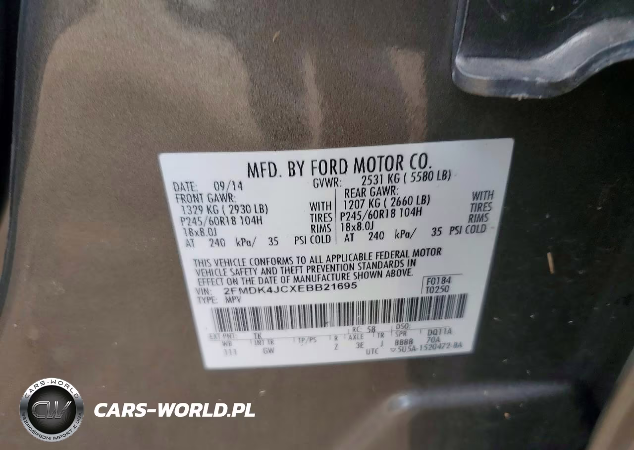 2014 Ford Edge Sel VIN:2FMDK4JCXEBB21695 - 13