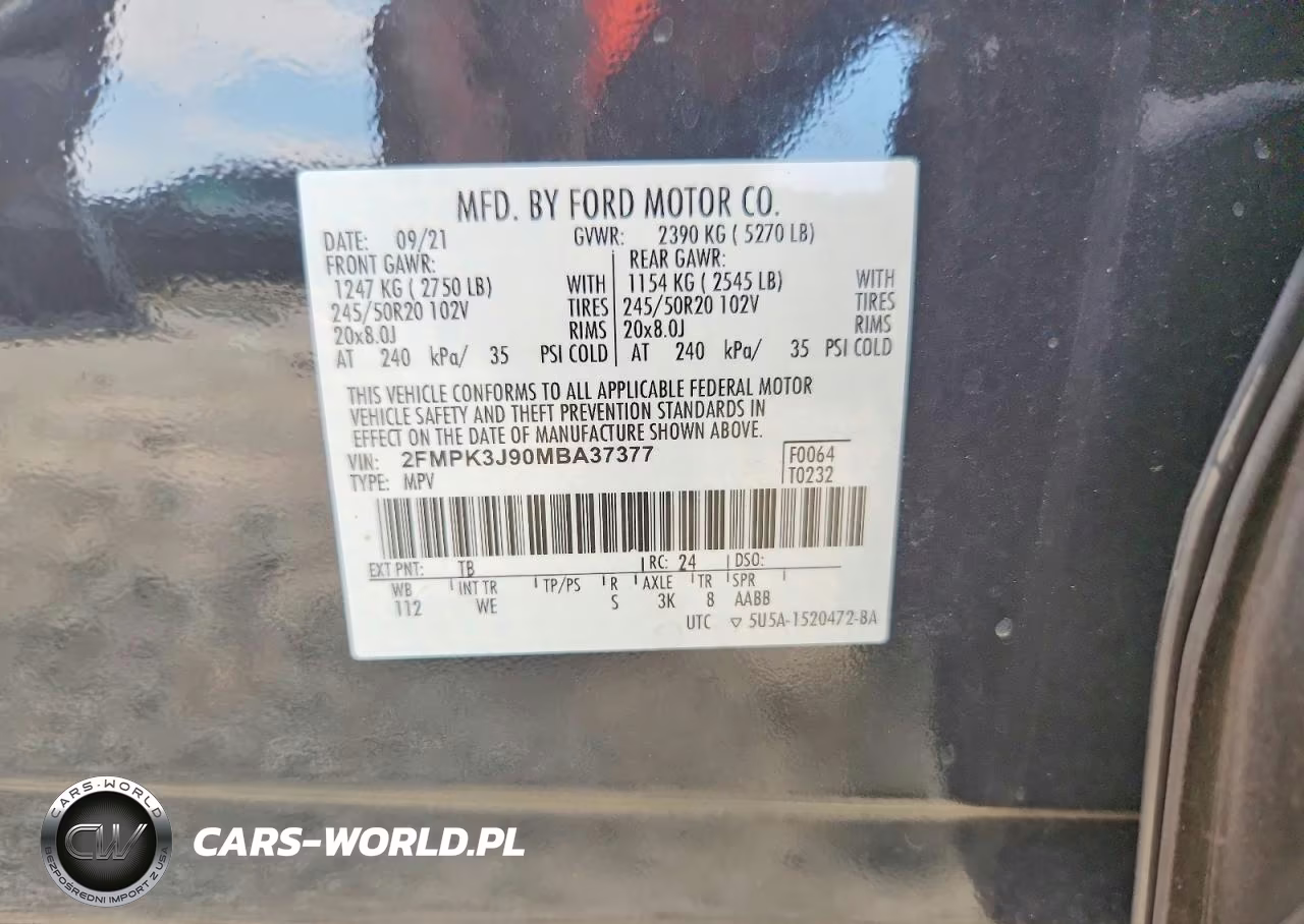2021 Ford Edge Sel VIN:2FMPK3J90MBA37377 - 13