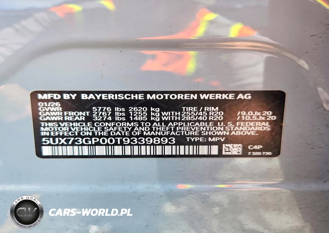 2026 BMW X3 M50 VIN:5UX73GP00T9339893 - 14