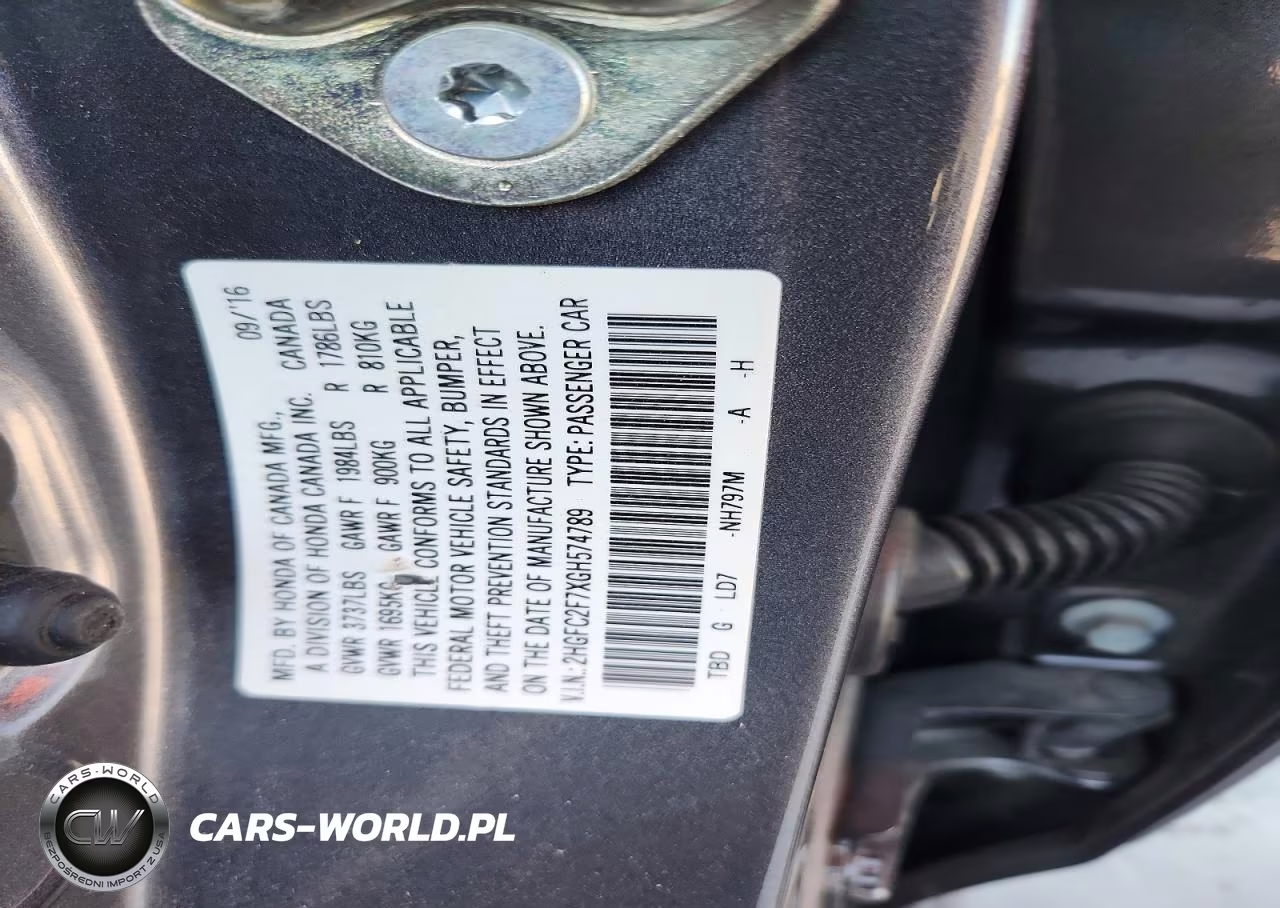 2016 Honda Civic Ex VIN:2HGFC2F7XGH574789 - 12