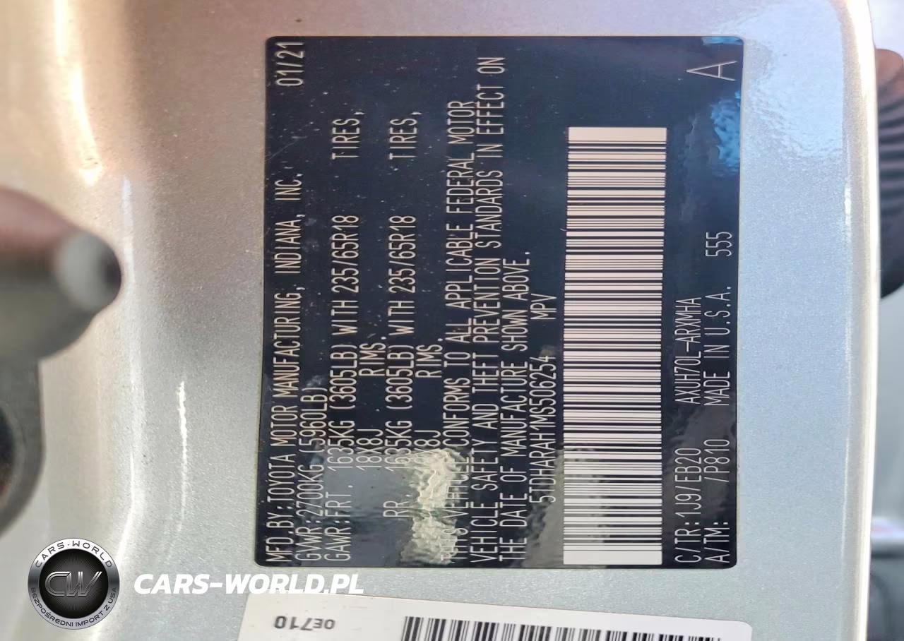 2021 Toyota Highlander Hybrid Xle VIN:5TDHARAH1MS506254 - 13