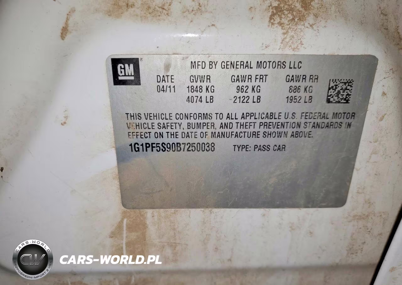 2011 Chevrolet Cruze Lt VIN:1G1PF5S90B7250038 - 12