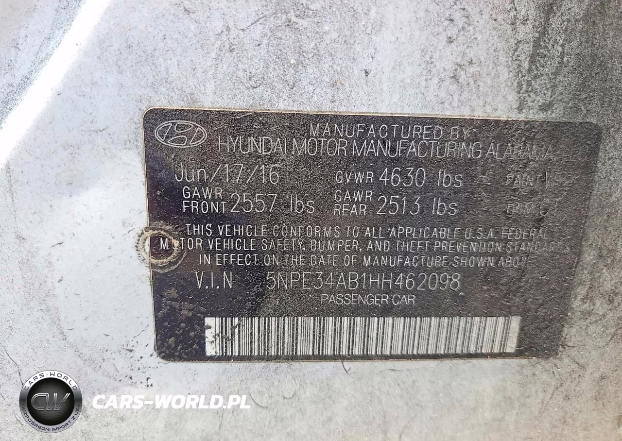2017 Hyundai Sonata Limited 2.0T VIN:5NPE34AB1HH462098 - 12