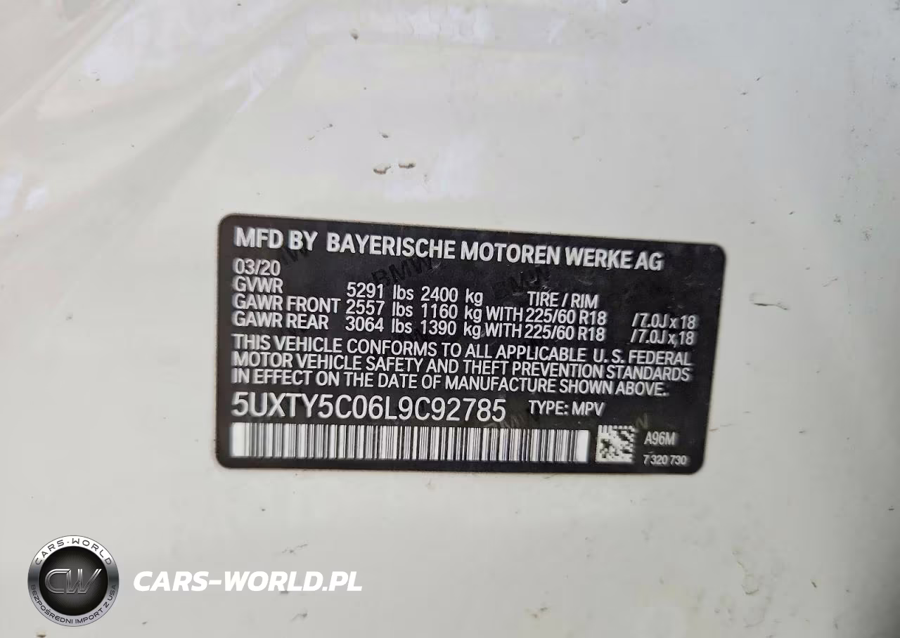 2020 BMW X3 xDrive30I VIN:5UXTY5C06L9C92785 - 13