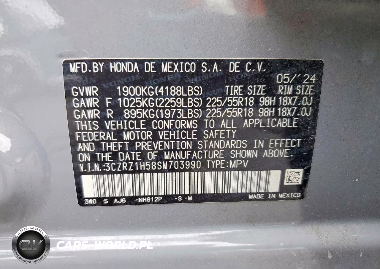 2025 Honda Hr-V Sport VIN:3CZRZ1H58SM703990 - 13