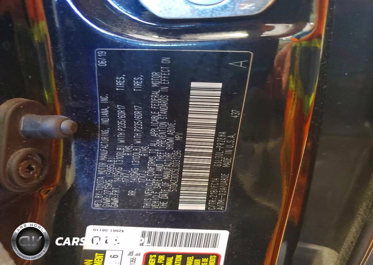 2020 Toyota Sienna Le VIN:5TDKZ3DC5LS031296 - 13