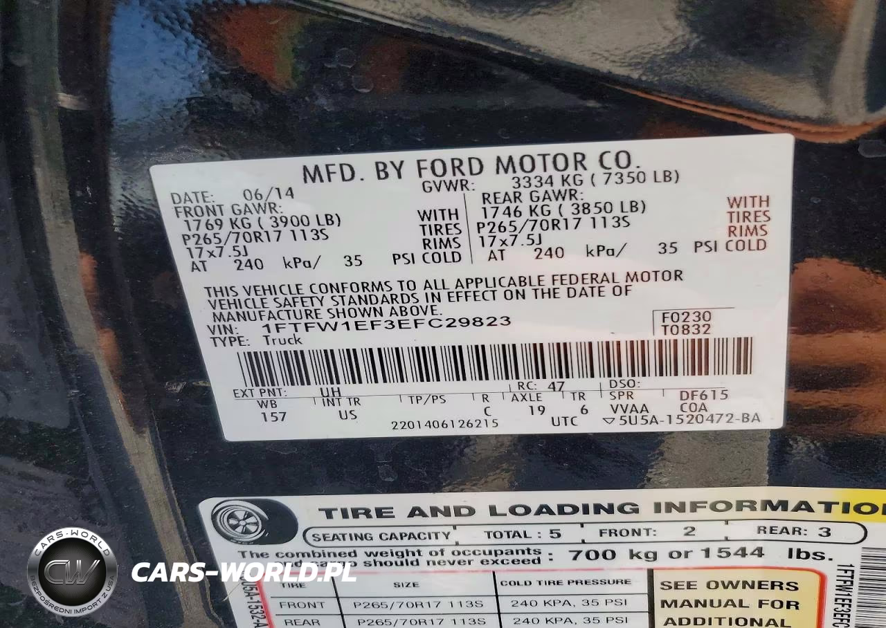 2014 Ford F150 Supercrew VIN:1FTFW1EF3EFC29823 - 12