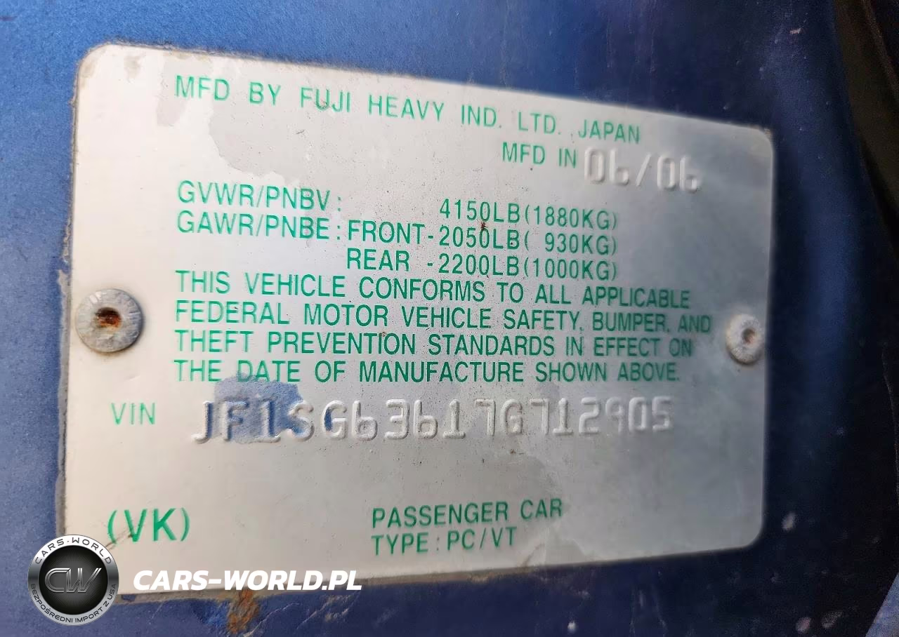 2007 Subaru Forester 2.5X VIN:JF1SG63617G712905 - 14