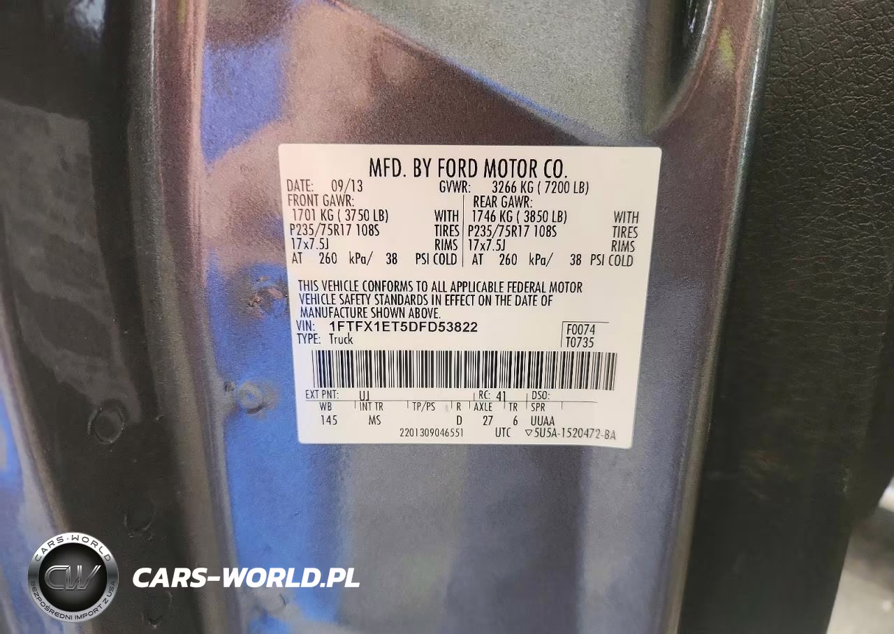 2013 Ford F150 Super Cab VIN:1FTFX1ET5DFD53822 - 12