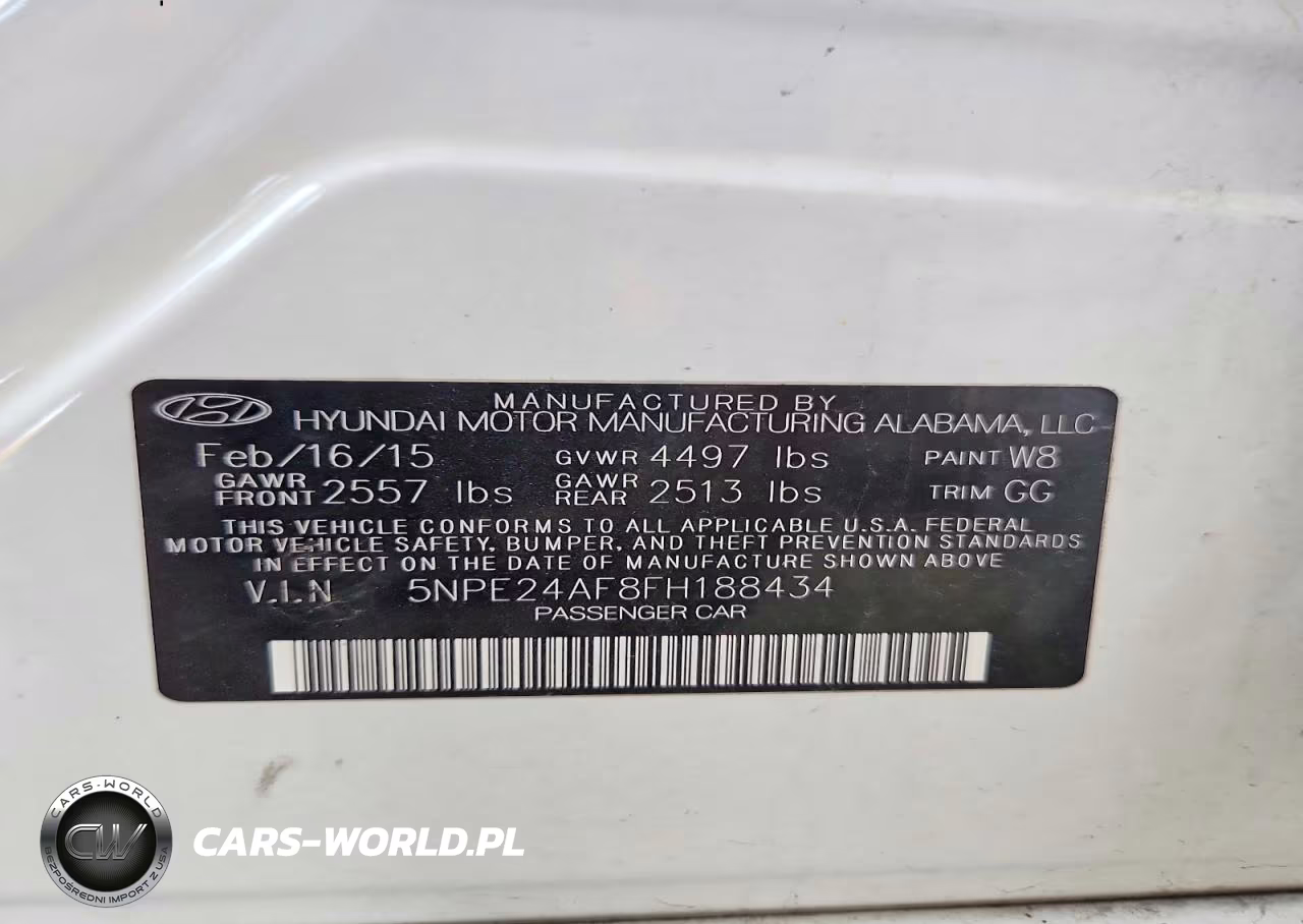 2015 Hyundai Sonata Se VIN:5NPE24AF8FH188434 - 12