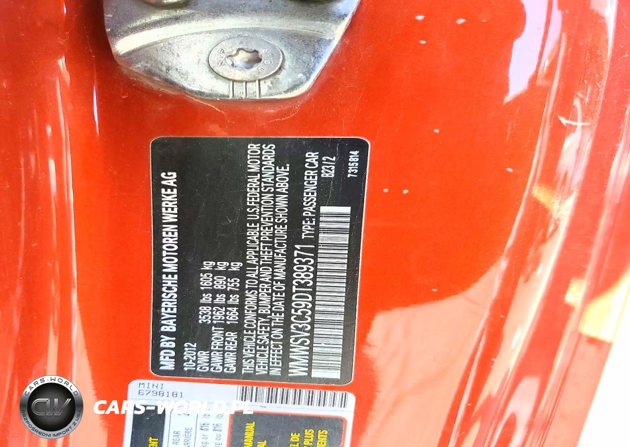 2013 Mini Cooper S VIN:WMWSV3C59DT389371 - 12