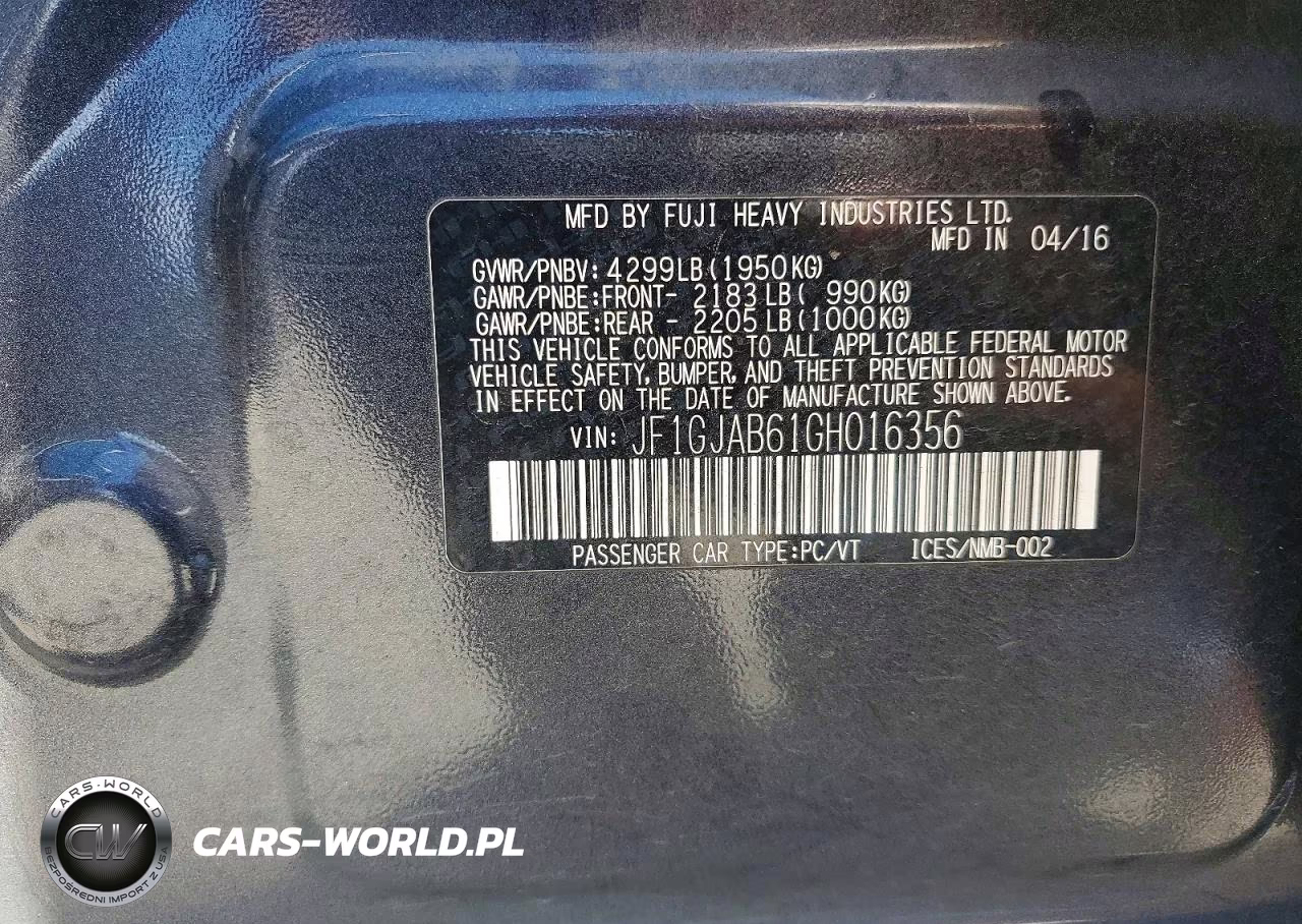 2016 Subaru Impreza Premium VIN:JF1GJAB61GH016356 - 13