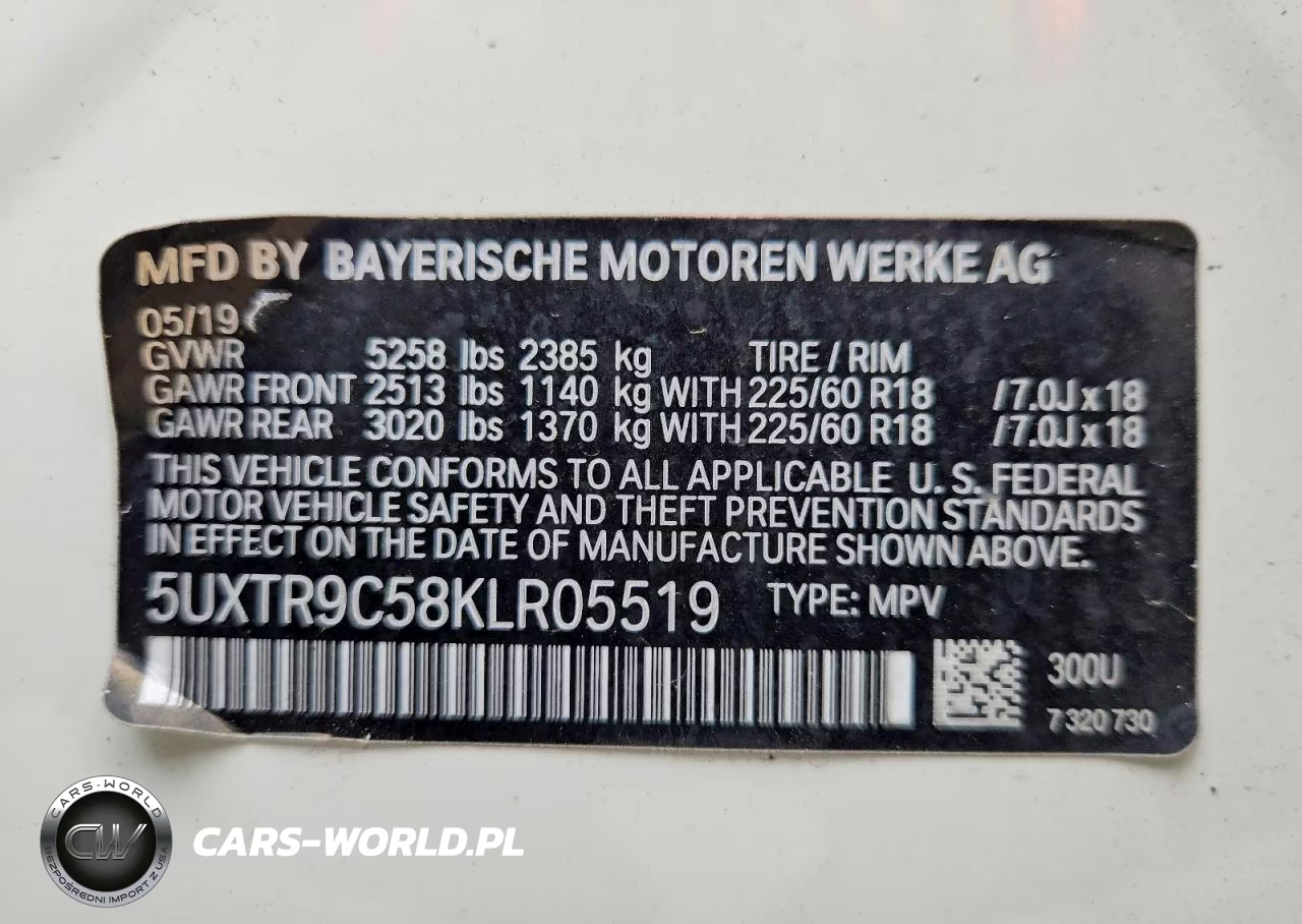 2019 BMW X3 xDrive30I VIN:5UXTR9C58KLR05519 - 13