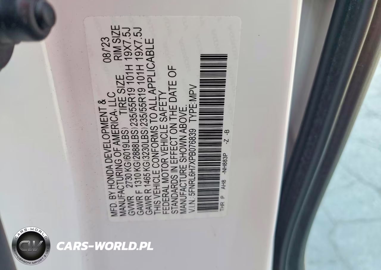 2023 Honda Odyssey Sport-L VIN:5FNRL6H7XPB076839 - 13