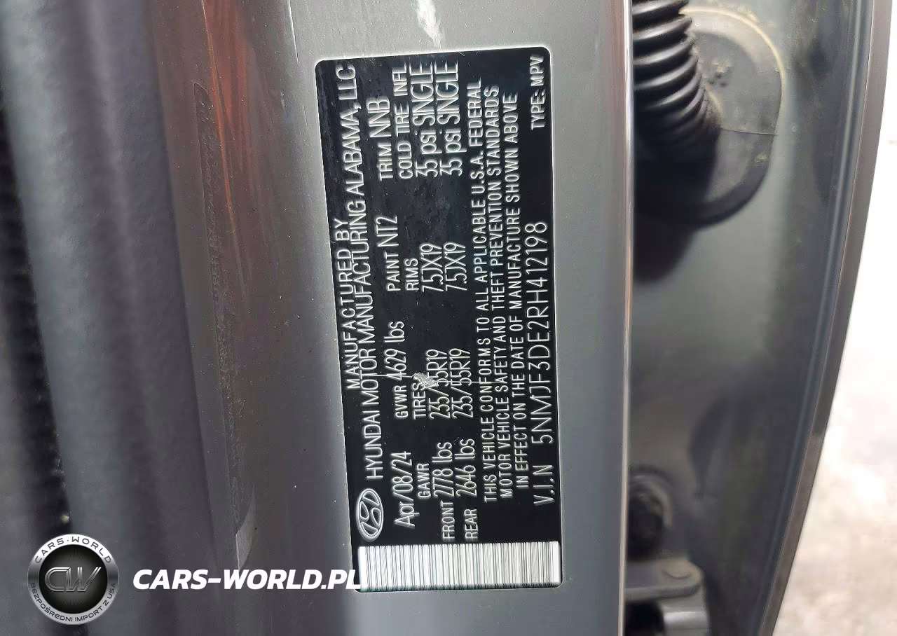 2024 Hyundai Tucson Sel VIN:5NMJF3DE2RH412198 - 13