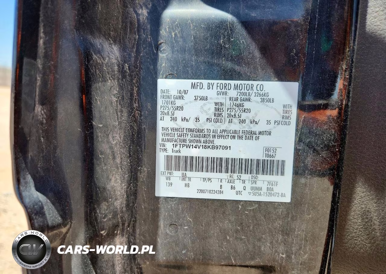 2008 Ford F150 Supercrew VIN:1FTPW14V18KB97091 - 12