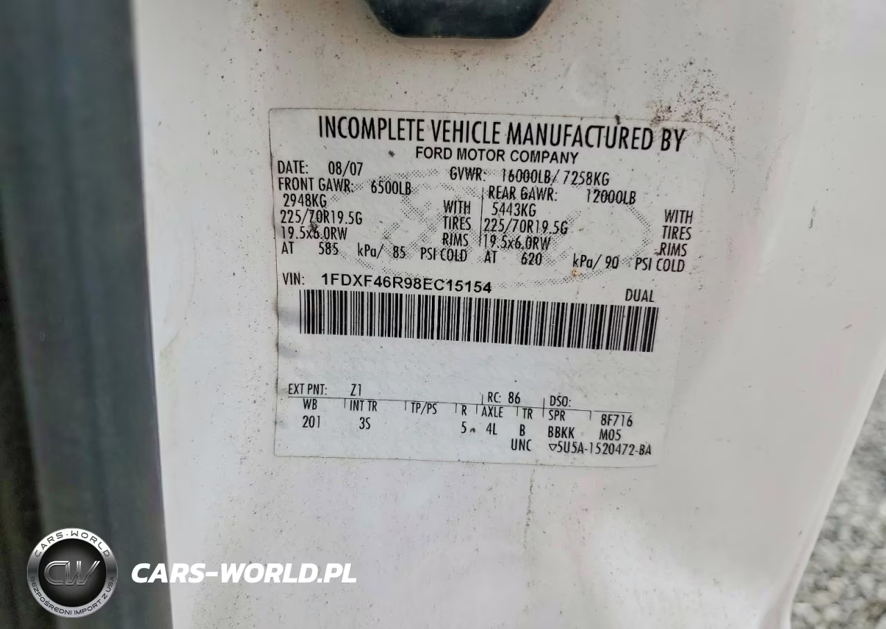 2008 Ford F450 Super Duty VIN:1FDXF46R98EC15154 - 13