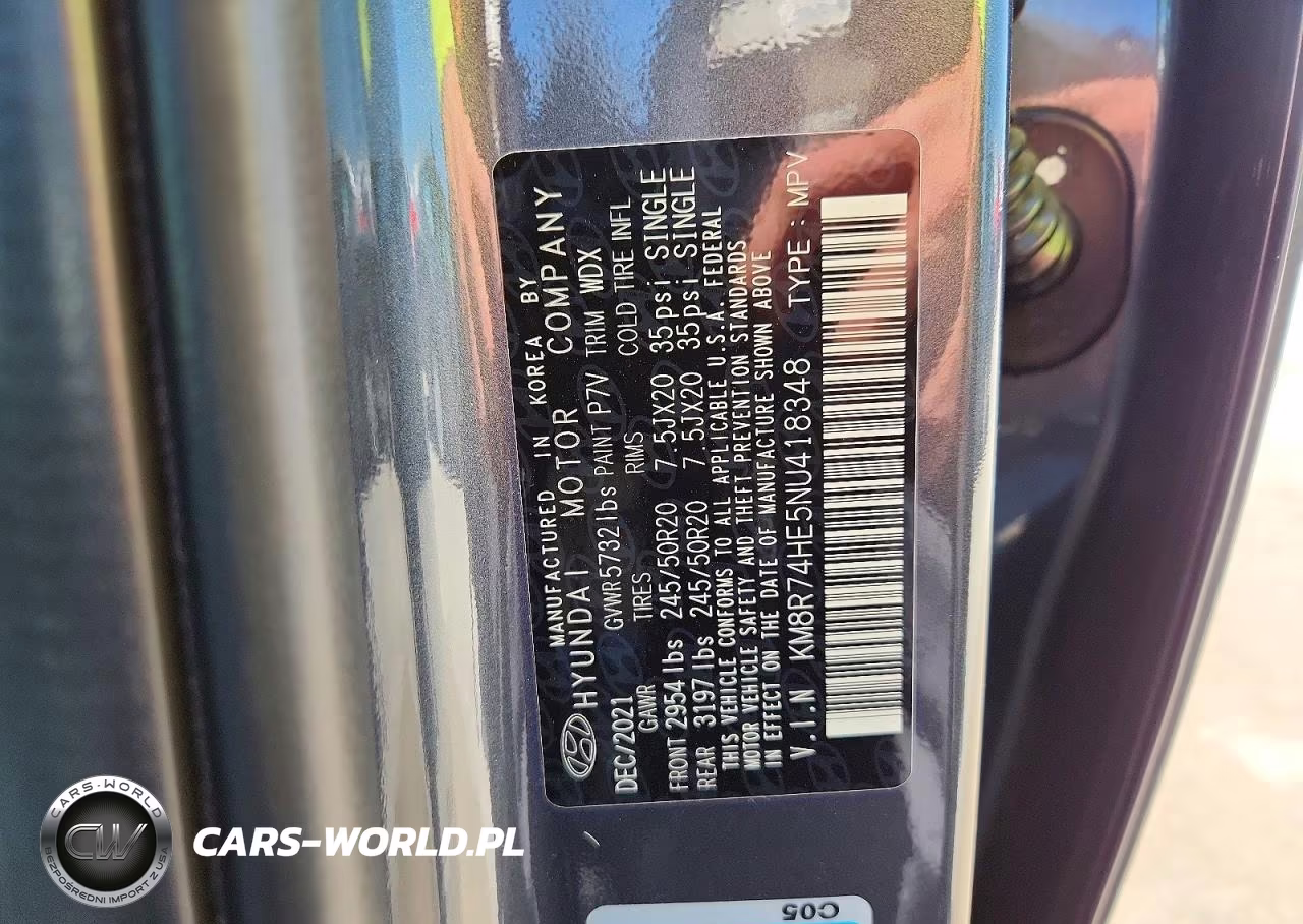 2022 Hyundai Palisade Calligraphy VIN:KM8R74HE5NU418348 - 13
