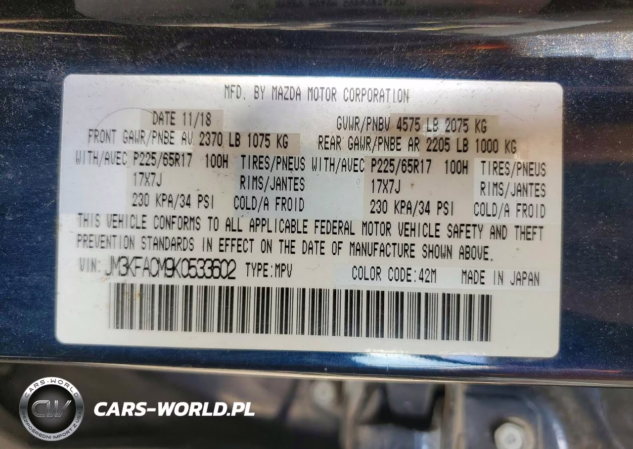 2019 Mazda Cx-5 Touring VIN:JM3KFACM9K0533602 - 13