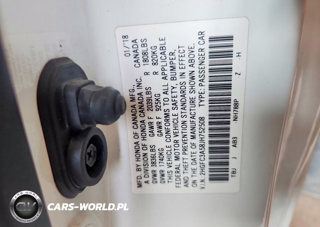 2018 Honda Civic Si VIN:2HGFC3A58JH752508 - 12