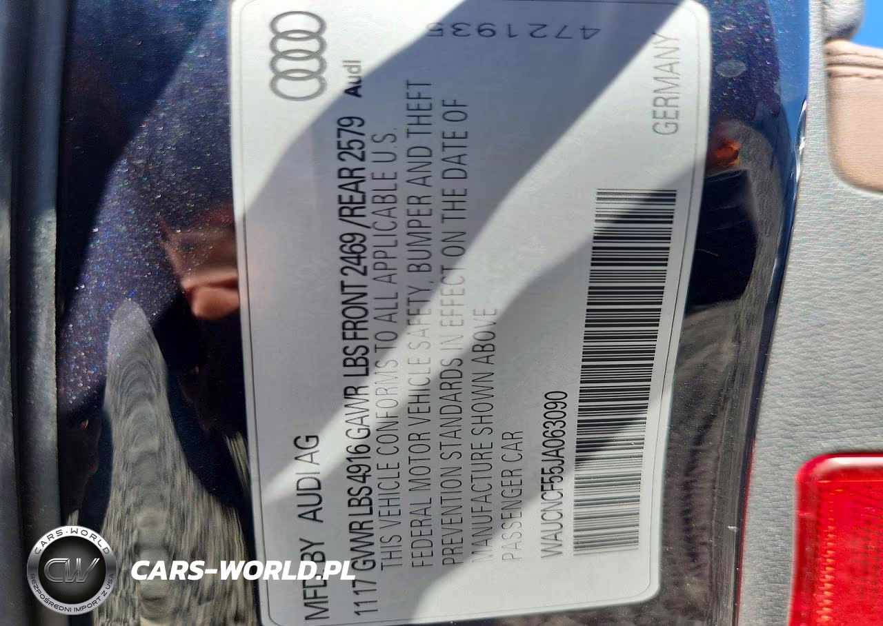2018 Audi A5 Prestige VIN:WAUCNCF55JA063090 - 12