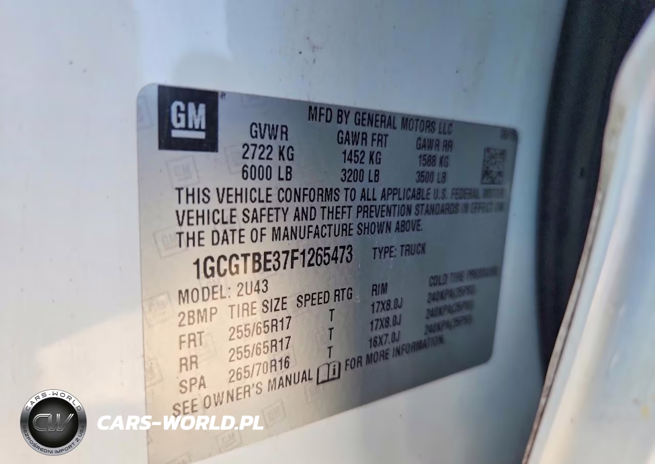 2015 Chevrolet Colorado Lt VIN:1GCGTBE37F1265473 - 12