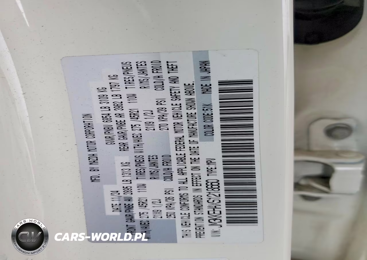 2025 Mazda Cx-90 Premium Plus VIN:JM3KKEHAXS1218660 - 12