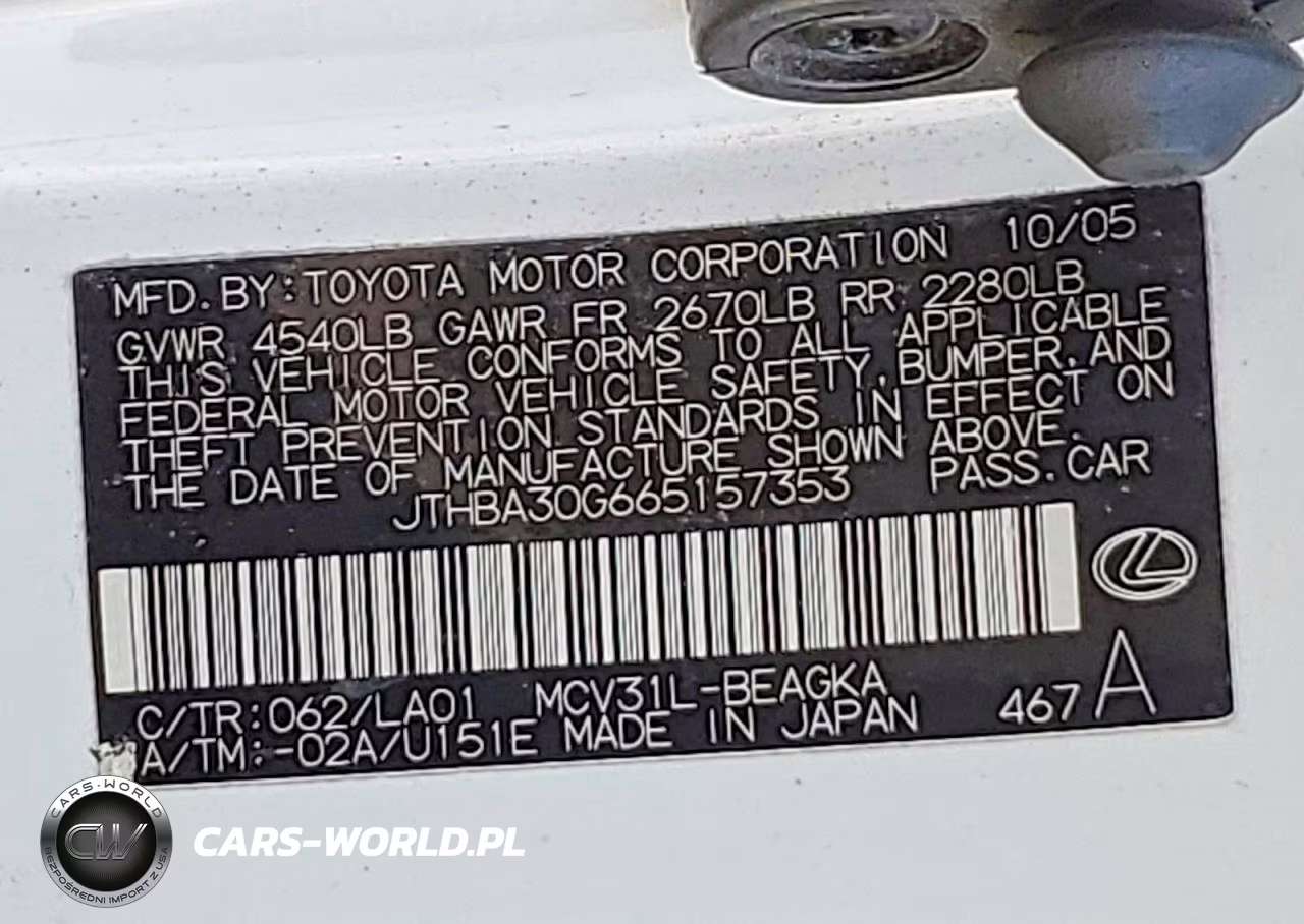 2006 Lexus Es 330 VIN:JTHBA30G665157353 - 12