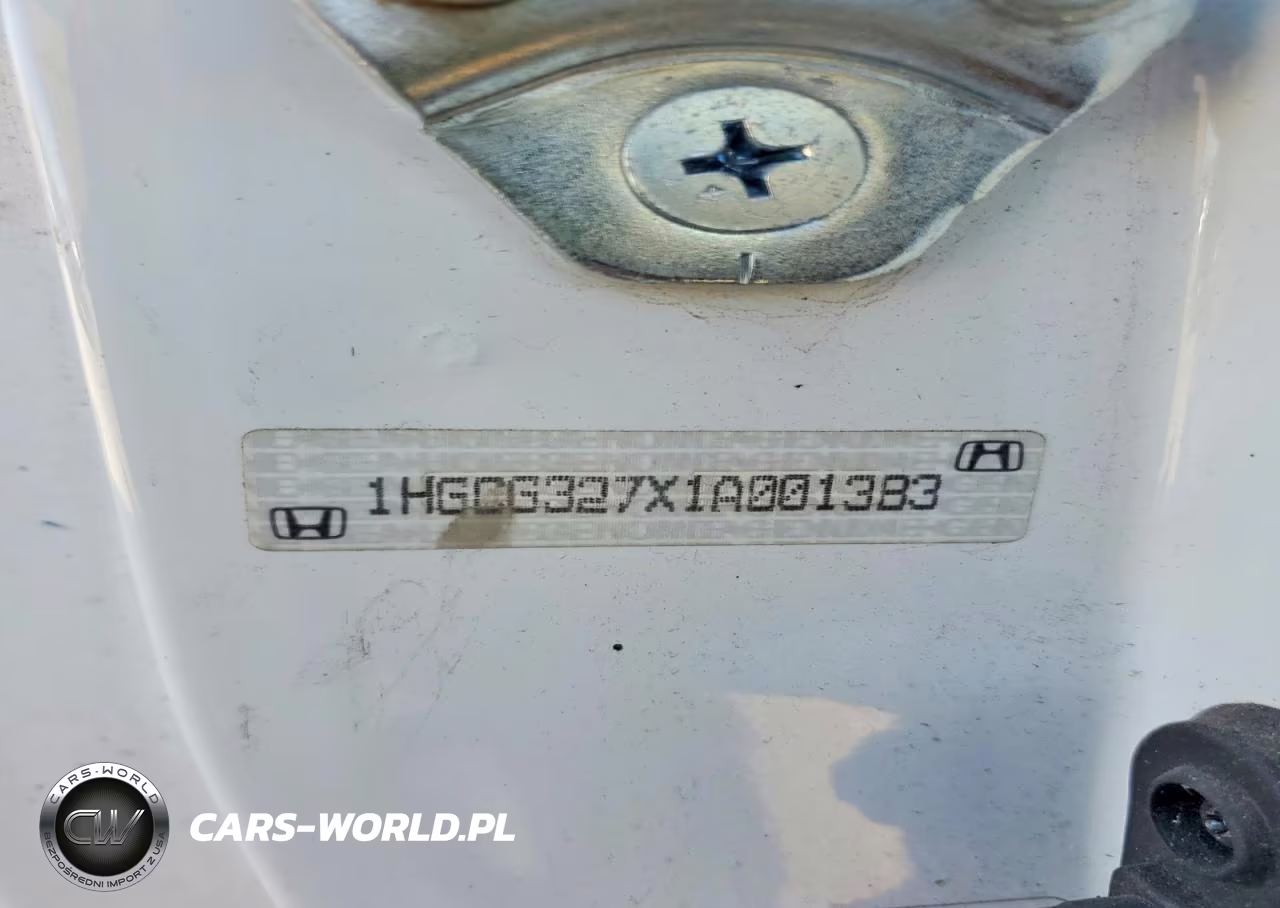2001 Honda Accord Ex VIN:1HGCG327X1A001383 - 12