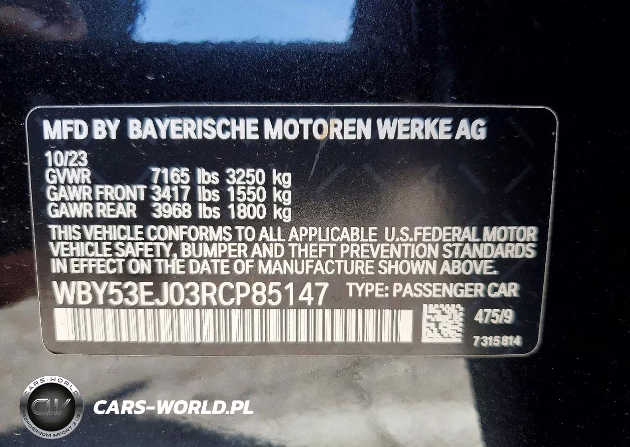 2024 BMW I7 xDrive60 VIN:WBY53EJ03RCP85147 - 13