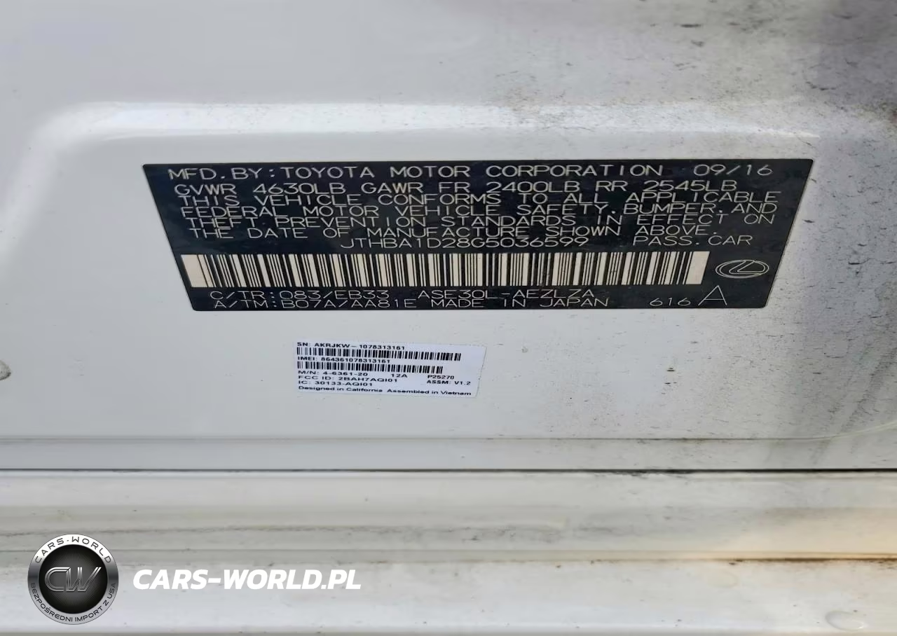 2016 Lexus Is 200T VIN:JTHBA1D28G5036599 - 13
