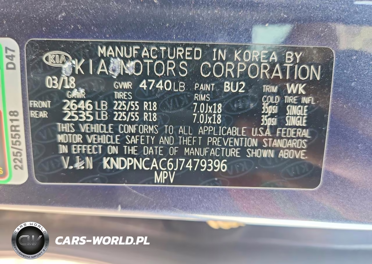 2018 Kia Sportage Ex VIN:KNDPNCAC6J7479396 - 12