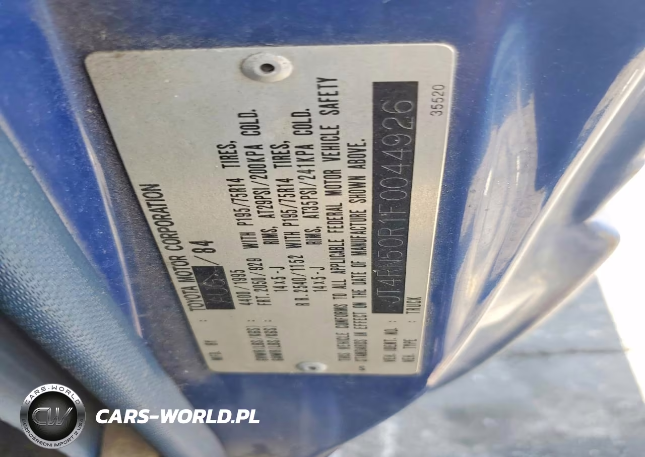 1984 Toyota Pickup 1-2 Ton Rn50 VIN:JT4RN50R1F0044926 - 12