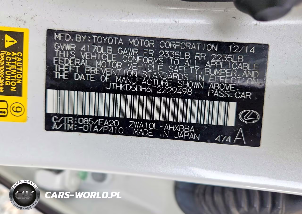 2015 Lexus Ct 200 VIN:JTHKD5BH6F2229498 - 12