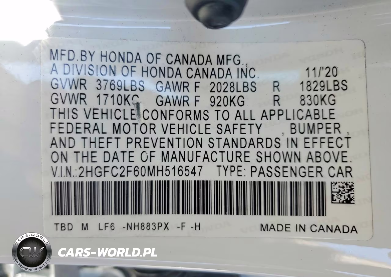 2021 Honda Civic Lx VIN:2HGFC2F60MH516547 - 13