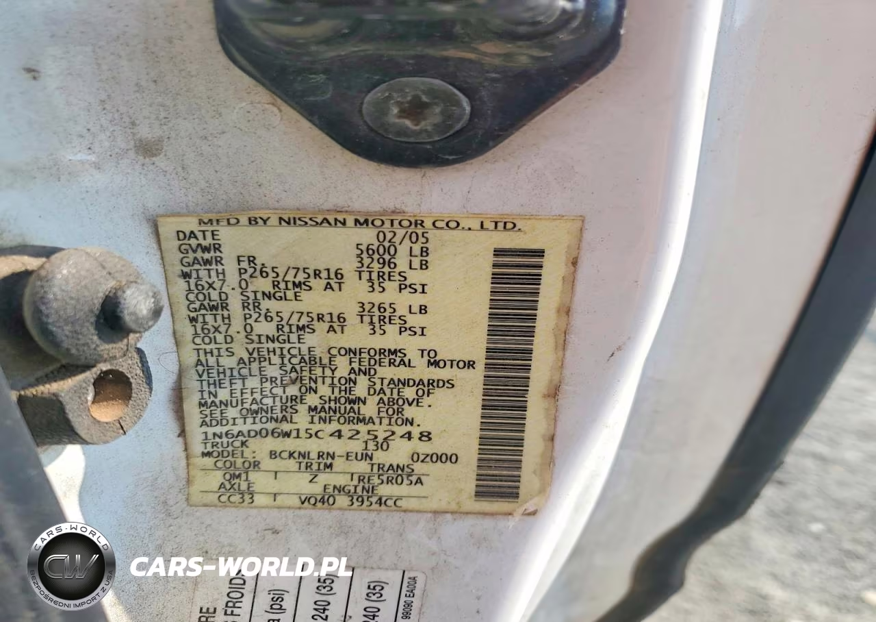 2005 Nissan Frontier Se VIN:1N6AD06W15C425248 - 13