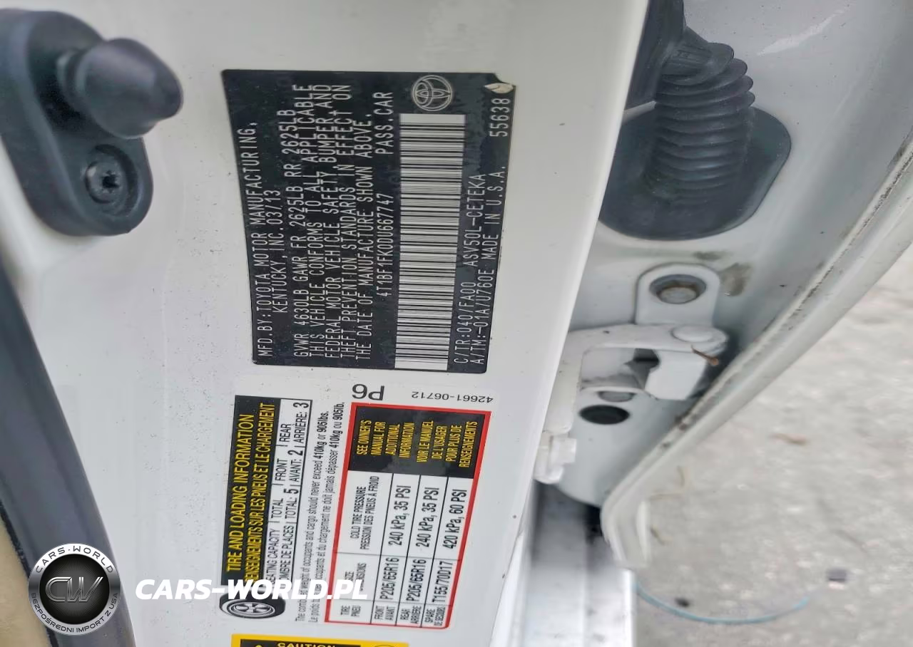 2013 Toyota Camry L VIN:4T1BF1FK0DU667747 - 12