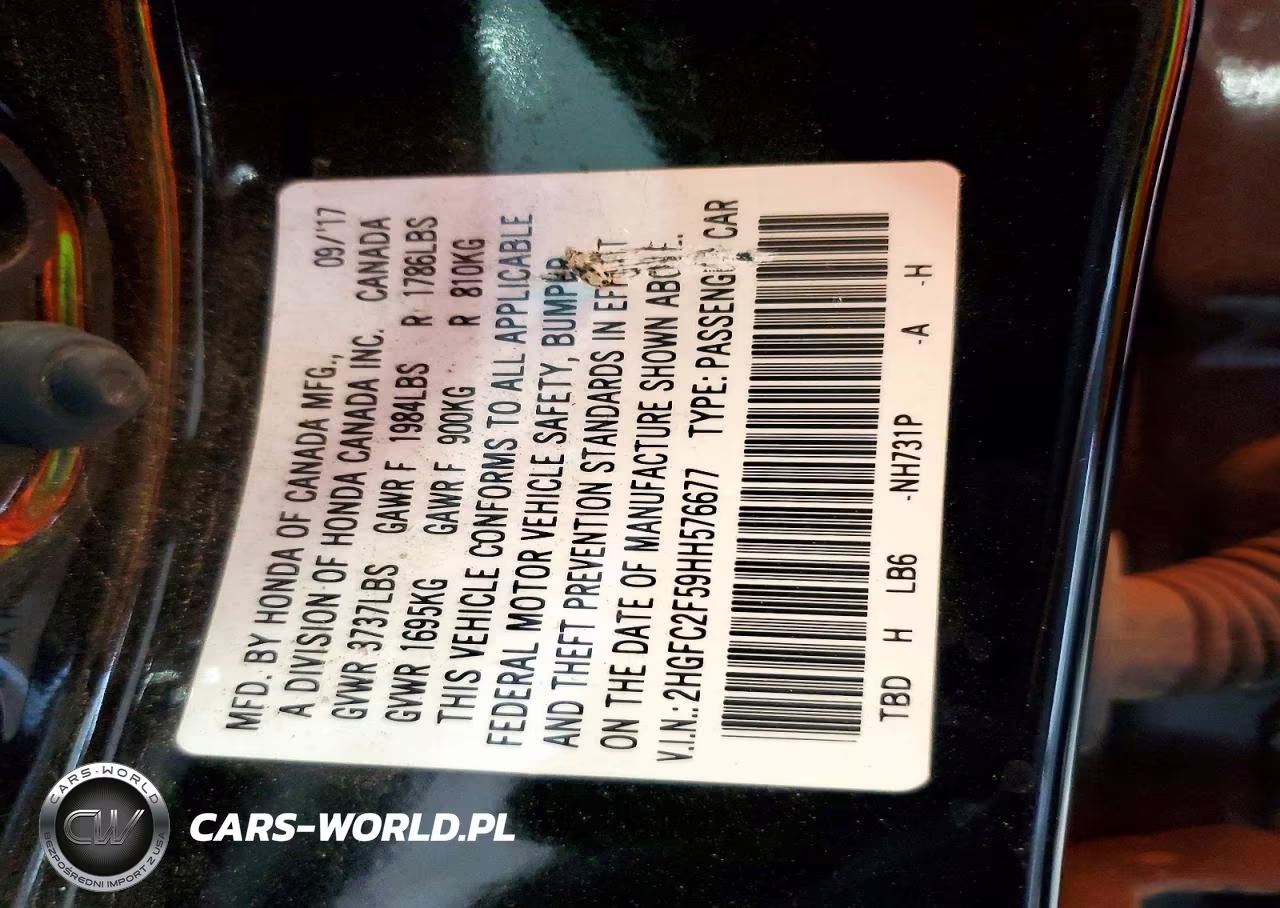 2017 Honda Civic Lx VIN:2HGFC2F59HH576677 - 13