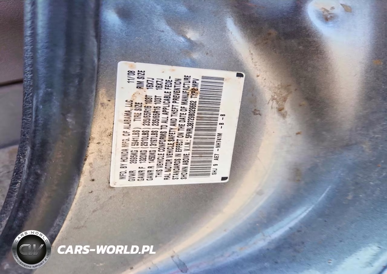 2009 Honda Odyssey Exl VIN:5FNRL38729B029662 - 13